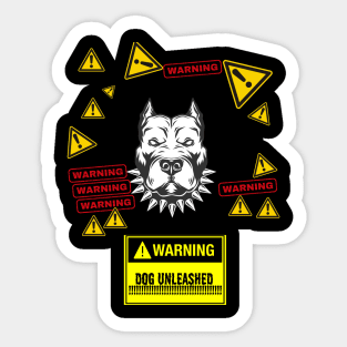 Guard dog WARNING cool print tshirt Sticker